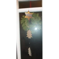 Advents-und Weihnachtsdeko, Stern, Tannenbaum, Deko-Girlande, Upcycling-Unikat hessmade