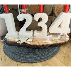 Adventszahlen aus Raysin (1–4) – handgefertigte Zahlen für deinen Adventskranz oder deine Weihnachtsdekoration