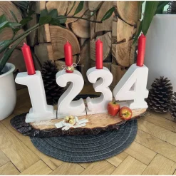 Adventszahlen aus Raysin (1–4) – handgefertigte Zahlen für deinen Adventskranz oder deine Weihnachtsdekoration