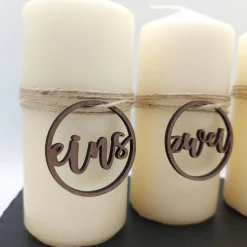 Adventszahlen 4er Satz, eins zwei drei vier, Adventskranz, Weihnachten, Dekoration, Weihnachtsdeko, Merry Christmas