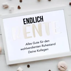 A4-Geldgeschenk zur Rente | Personalisiertes Geschenk zum Ruhestand