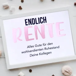 A4-Geldgeschenk zur Rente | Personalisiertes Geschenk zum Ruhestand