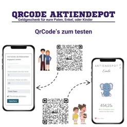 Aktie Etf Geldgeschenk | QrCode Aktiendepot Bild | Motiv Elefant