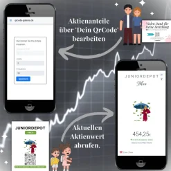 Aktien ETF Geschenk | Persönliches Geldgeschenk | Aktie ETF Kryptowährung QrCode Bild | Motiv Richman