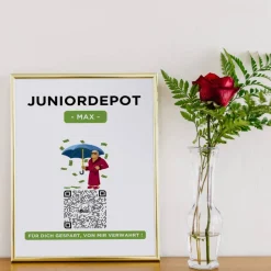 Aktien ETF Geschenk | Persönliches Geldgeschenk | Aktie ETF Kryptowährung QrCode Bild | Motiv Richman