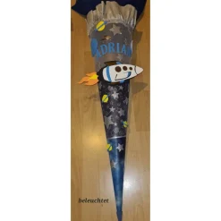 All Weltraum Schultüte Zuckertüte als DIY Set oder in handarbeit hergestellt-personalisiert, individuell