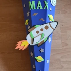 All Weltraum Schultüte Zuckertüte als DIY Set oder in handarbeit hergestellt-personalisiert, individuell