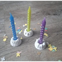 Alle Guten Dinge sind Drei/ 3 Minigugelhupfe/ 3 Geburtstagskerzen / kleiner Geschenkkarton