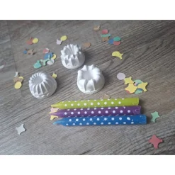 Alle Guten Dinge sind Drei/ 3 Minigugelhupfe/ 3 Geburtstagskerzen / kleiner Geschenkkarton