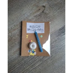 Alles Gute zum Geburtstag / Minigugelhupf / Geburtstagskerze / Geschenkverpackung