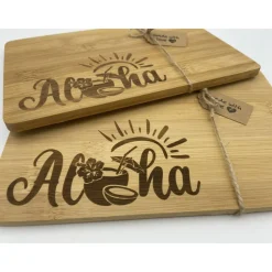 Aloha Frühstücksbrett aus Bambus