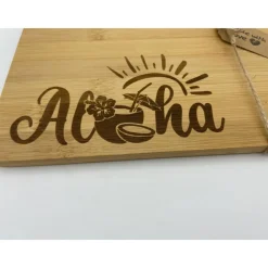 Aloha Frühstücksbrett aus Bambus