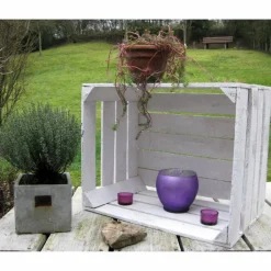 Alte WEIßE OBSTKISTEN Vintage Apfelkisten Rustikale Holzkisten für Hochzeit Schuhregal Weinkisten DIY Regal Landhaus Shabby Antik Holz Deko