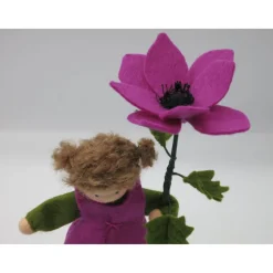 Anemone - Windröschen - Blumenkind - Jahreszeitentisch - Waldorf Art - Handgefertigte Blumenkinder - Sommer - Art.Nr.SO3