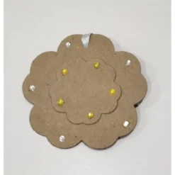 Anhänger | Geschenkanhänger | hellbraune Pappe | Karton | Diamond Painting Steinchen | Geschenk | Geschenkidee | Blume