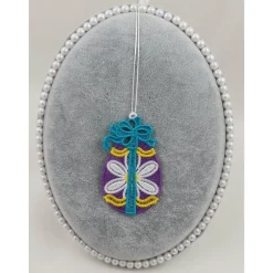 Anhänger Ei mit Schleife