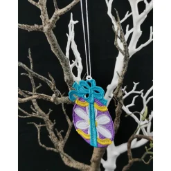 Anhänger Ei mit Schleife