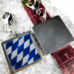 Anhänger für Charivari aus Edelstahl, Bayern, Trachtenschmuck