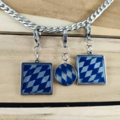 Anhänger für Charivari aus Edelstahl, Bayern, Trachtenschmuck