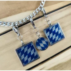 Anhänger für Charivari aus Edelstahl, Bayern, Trachtenschmuck