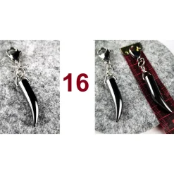 Anhänger für Charivari aus Edelstahl und Stein, Trachtenschmuck