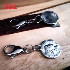 Anhänger für Charivari aus Edelstahl und Stein, Trachtenschmuck