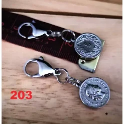 Anhänger für Charivari aus Edelstahl und Stein, Trachtenschmuck