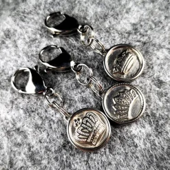 Anhänger für Charivari aus Edelstahl und Stein, Trachtenschmuck