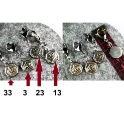 Anhänger für Charivari aus Edelstahl und Stein, Trachtenschmuck