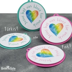 Anhänger Gastgeschenke - Jesus hat ein Herz für mich -  (2)