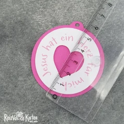 Anhänger Gastgeschenke - Jesus hat ein Herz für mich -