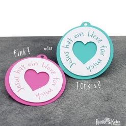 Anhänger Gastgeschenke - Jesus hat ein Herz für mich -