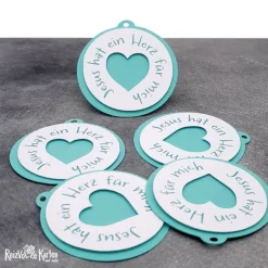 Anhänger Gastgeschenke - Jesus hat ein Herz für mich -