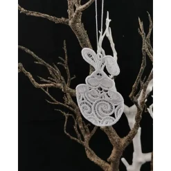 Anhänger Hase in Ei Weiß