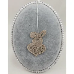 Anhänger Hase in Herz Sand