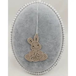 Anhänger Hase mit Ei Sand