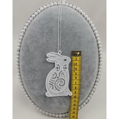 Anhänger Hase sitzend Weiß