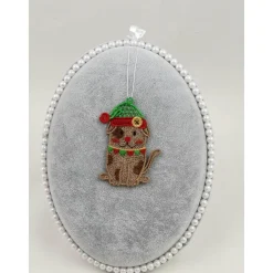 Anhänger Hund mit Mütze