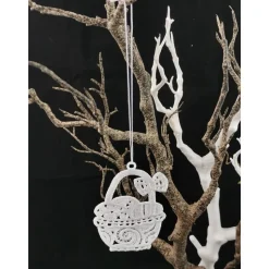 Anhänger Korb Weiß