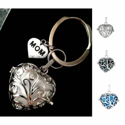 Anhänger mit Klangkugel,  Taschenbaumler, Schlüsselanhänger,  Herz, Mutter