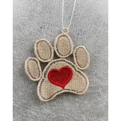 Anhänger Pfote mit Herz