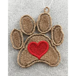 Anhänger Pfote mit Herz