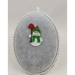 Anhänger Schneemann mit Herzschaufel