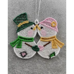 Anhänger Schneemann Paar