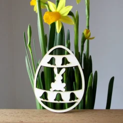Anhänger-Ei Hase Hoppel aus Holz