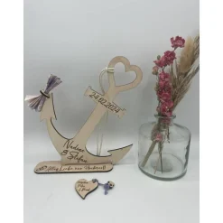 Anker Hochzeitsgeschenk ,Geldgeschenk, Geburtstagsgeschenk, holz ,personalisiert