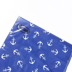 Anker Servietten blau weiß