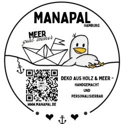 Ankerplatz Poller – Maritime Holzsäule mit Anker, Geschenk zur Hochzeit & Einzug, Küstendeko 10x10x60