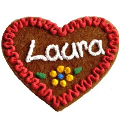 Anstecker mit Spruch Braut -  Namensschild Herz personalisiert Button Brosche