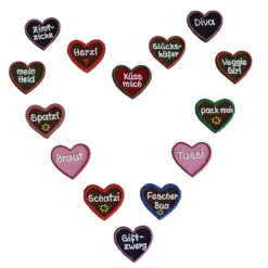 Anstecker mit Spruch Braut -  Namensschild Herz personalisiert Button Brosche